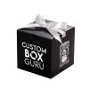 black mailer box with gift ribbon