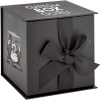 Hallmark Small Gift Box with Bow and Shredded Paper Fill (Black 4 inch Gift Box) for Weddings, Graduations, Birthdays, Father's Day, Groomsmen