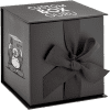 Hallmark Small Gift Box with Bow and Shredded Paper Fill (Black 4 inch Gift Box) for Weddings, Graduations, Birthdays, Father's Day, Groomsmen