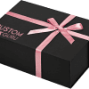 LIFELUM Gift Box 13 x 10 x 5 inch Black Gift Box Large Gift Box with Magnetic Lids Birthday Day Contains Card, Ribbon, Shredded Paper Filler