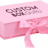 Zonon Valentine's Day Gift Box with Lid and Ribbon 9 x 7 x 3 Inch Luxury Packaging Box Greeting Card and Tissue Paper for Wedding Graduation Birthday