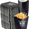 100 Pack 4oz Black French Fry Containers French Fry Box Small French Fry Box Holder Disposable Charcuterie Cups Small Kraft Paper Takeout Boxes for Wedding