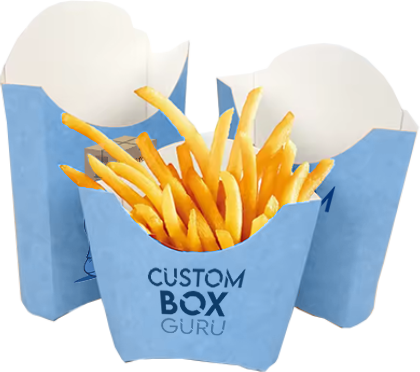 Custom disposable french fries paper packaging box take away chip cardboard box